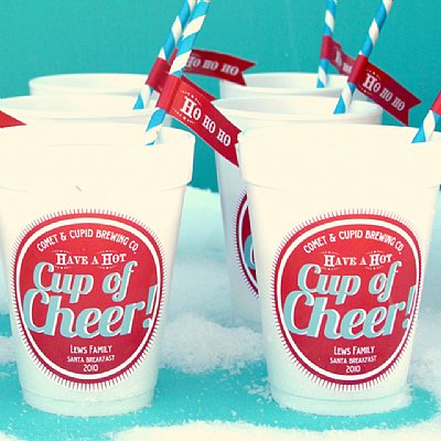 Reindeer Games Cup of Cheer Stickers