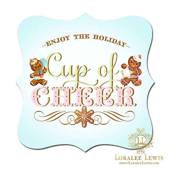 Cup of Cheer Large Luxe Stickers