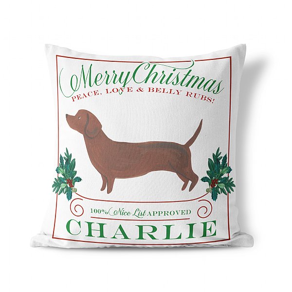 Personalized Christmas Dog Pillow