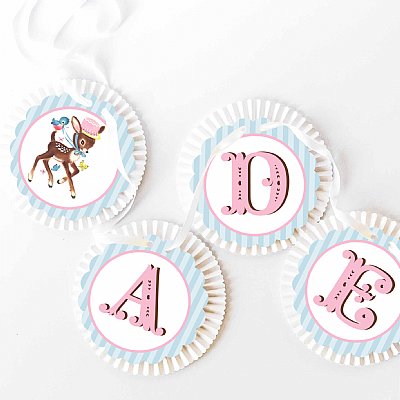 Little Deer Rosette Banner