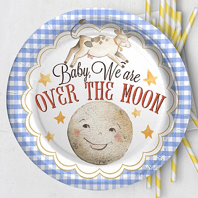 Nursery Rhyme Dessert Plate Set (Blue)