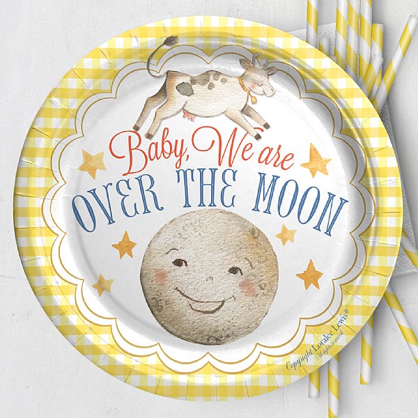 Nursery Rhyme Dessert Plate Set (Yellow)