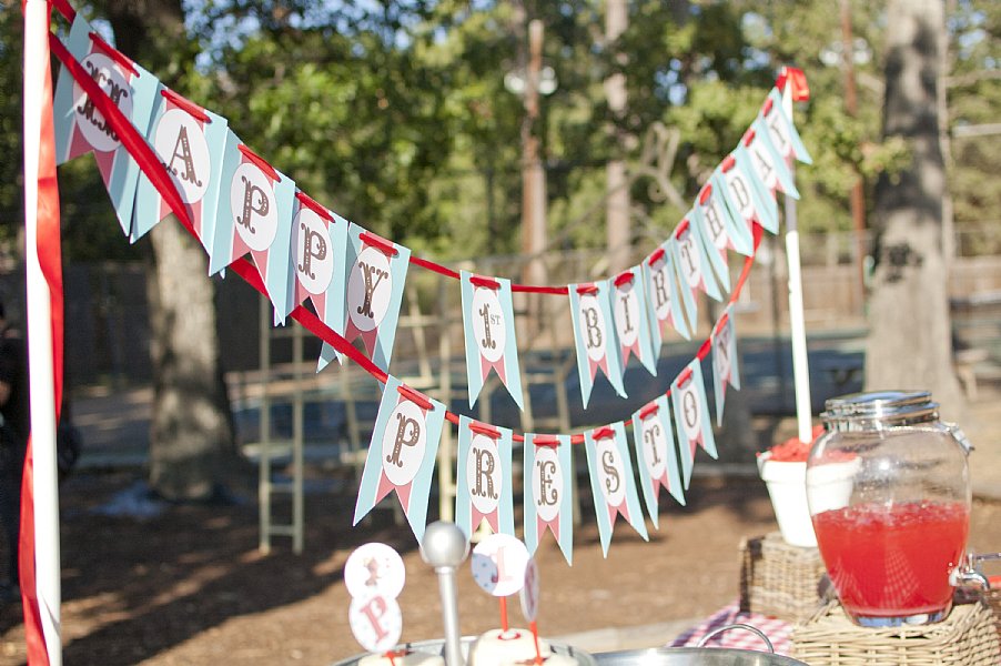 Teddy Bear Picnic Double Pennant Banner