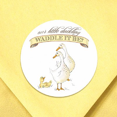 Duckling Circle Stickers