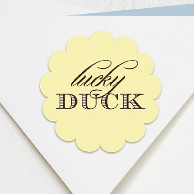 Duckling Scallop Lucky Duck Stickers