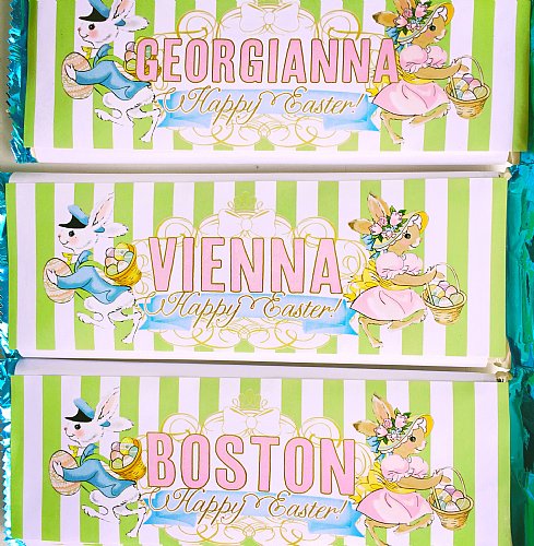 Easter Personalized Candy Bar Labels