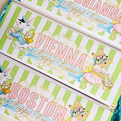 Easter Personalized Candy Bar Labels