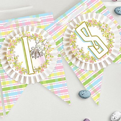 Easter Delivery Rosette Pennant Banner