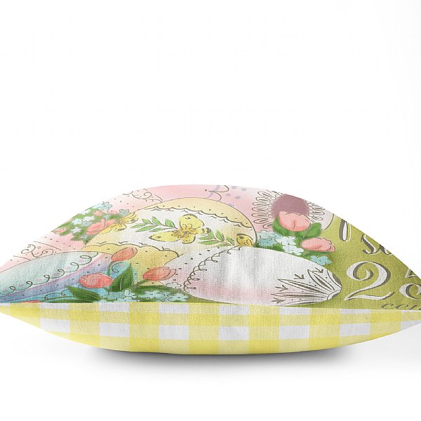 Painted Eggs Easter Pillow