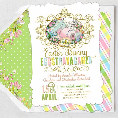 Easter Eggs Invitation Set