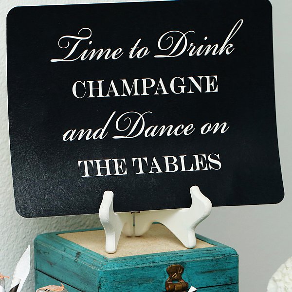 Audrey Dahling! 8x10 Champagne Sign 