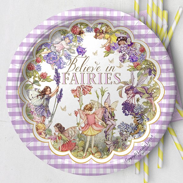 Pixie Fairy Paper 9" Dinner Plates