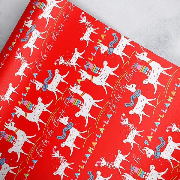 Fa-La-La-Llama Gift Wrap