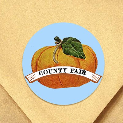 Fall County Fair Circle Stickers