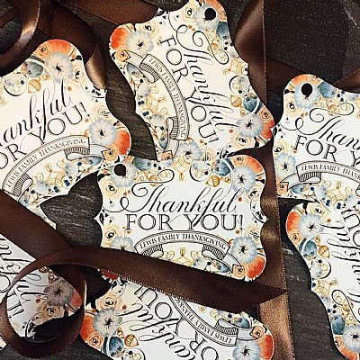 Fall Floral Luxe Favor Tags