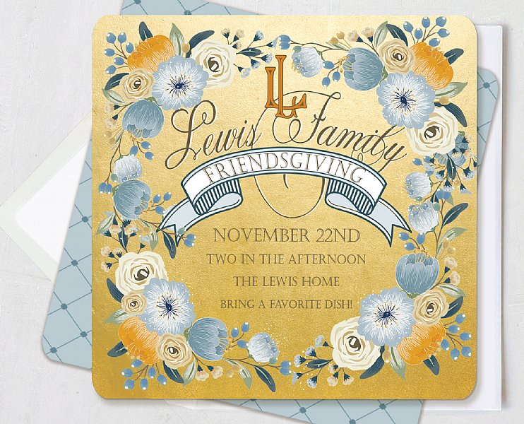 Fall Floral Invitation