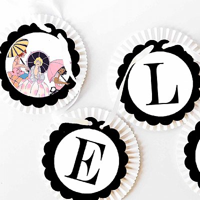 Fancy Ladies Lunch Rosette Banner