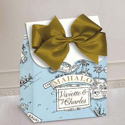 Hawaiian Island Personalized Wedding Favor Boxes