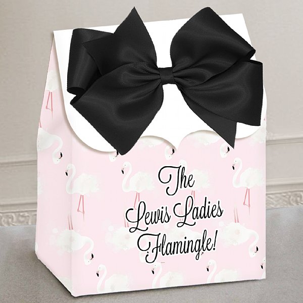 Flamingle Pink Personalized Favor Box Set 