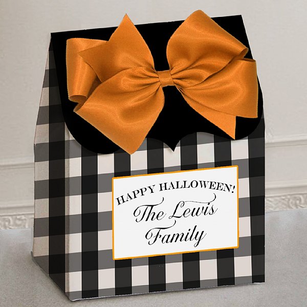 Halloween Gingham Favor Box Set