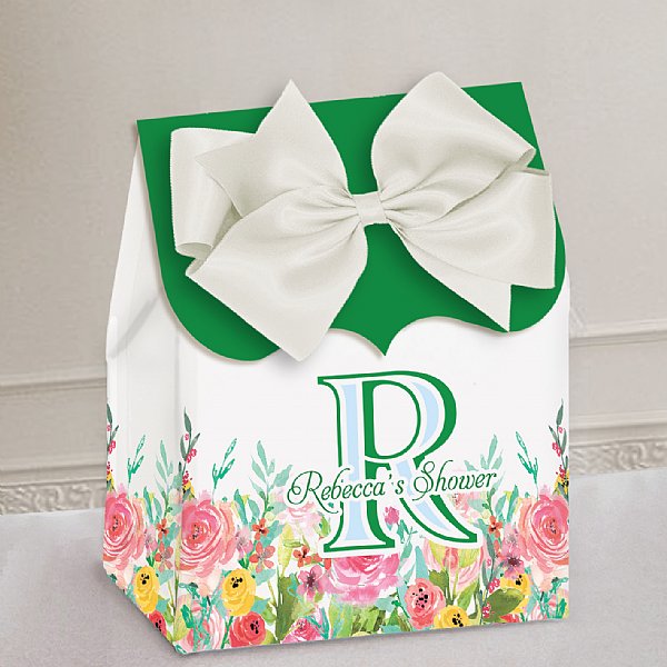 Happy Floral Personalized Favor Box Set 