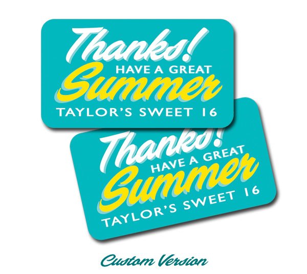 Footloose Summer Favor Tags