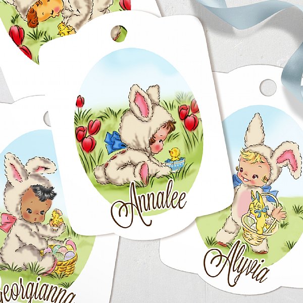 Personalized Kinder Easter Favor Tags