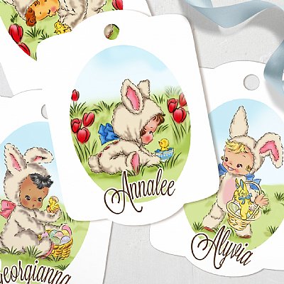 Personalized Kinder Easter Favor Tags