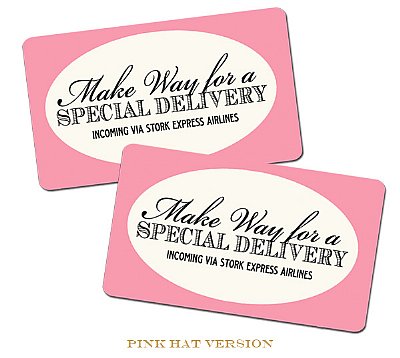 Incoming "Make Way For Special Delivery" Favor Tags