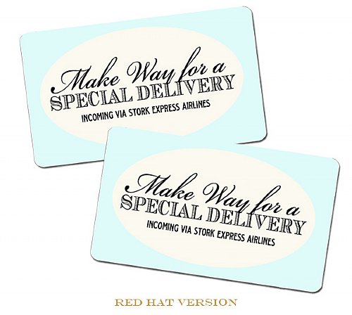 Incoming "Make Way For Special Delivery" Favor Tags