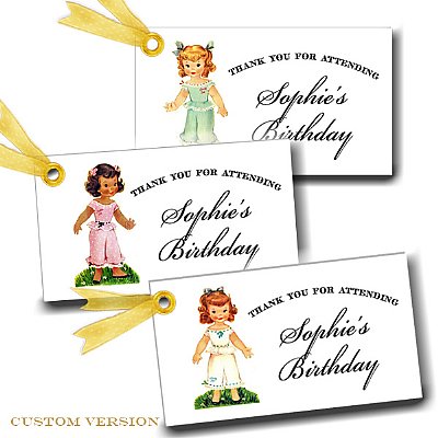 Paper Doll Favor Tags