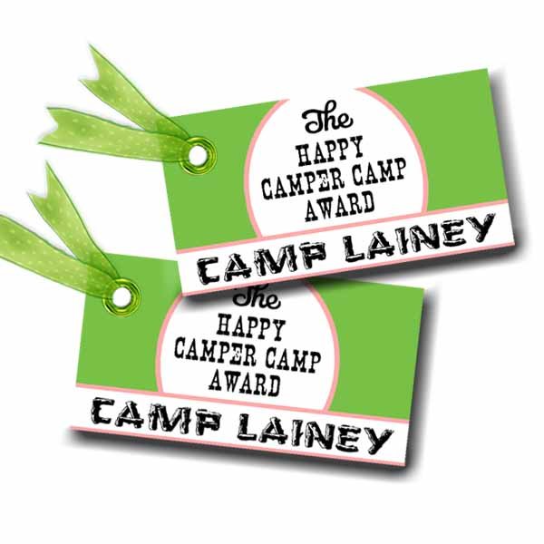 Happy Camper Favor Tags (Girl Version)