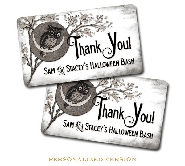 Whoooo Halloween Favor Tags