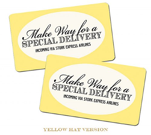 Incoming "Make Way For Special Delivery" Favor Tags