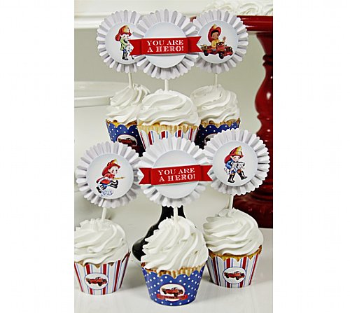 Fireman Cupcake Kit