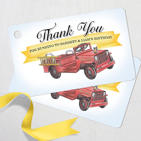 Fireman Favor Tags