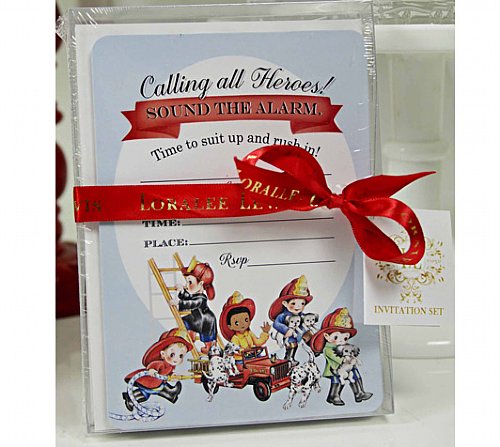 Fireman Fill-in-the-Blank Invitation Set