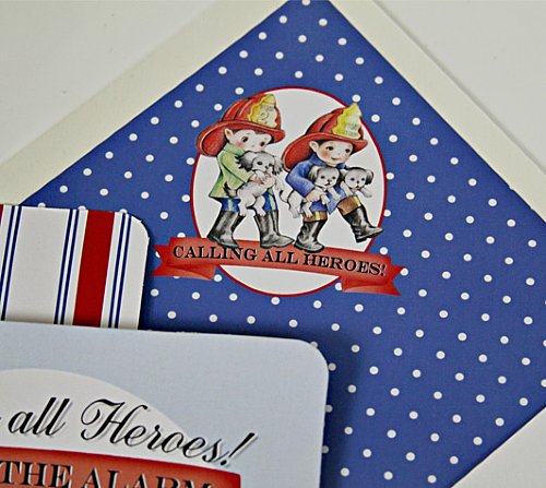 Fireman Fill-in-the-Blank Invitation Set