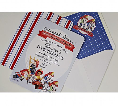 Fireman Personalized Invitation