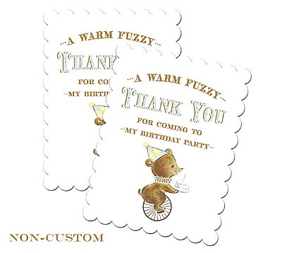 First Birthday Bear Large Scallop Favor Tags