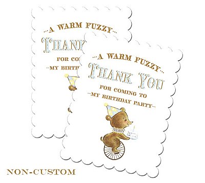 First Birthday Bear Large Scallop Favor Tags