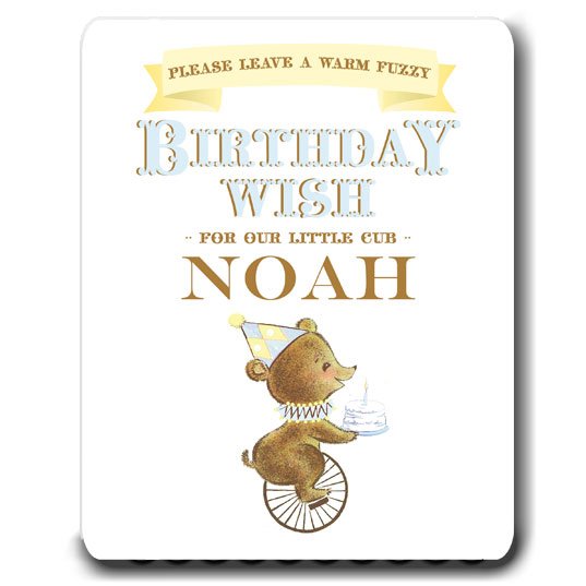 First Birthday Bear 8x10 Birthday Wish Sign