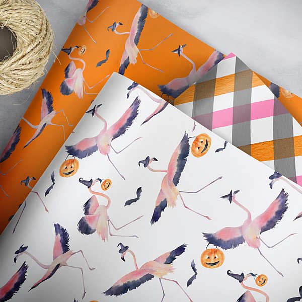 Flamingoween Wrapping Paper