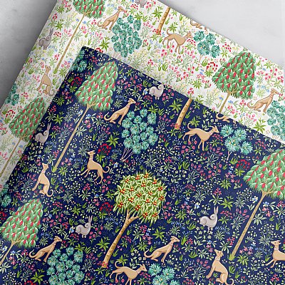 Forest Friends & Floral Renaissance Gift Wrap 