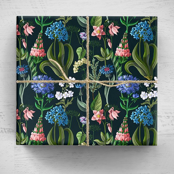 French Floral Gift Wrap