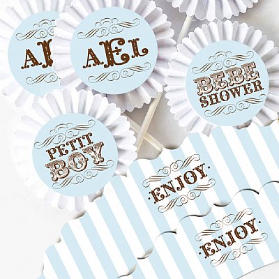 French Parlour Baby Cupcake Kit (Blue)