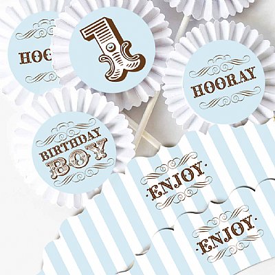 French Parlour Birthday Cupcake Kit (Blue)