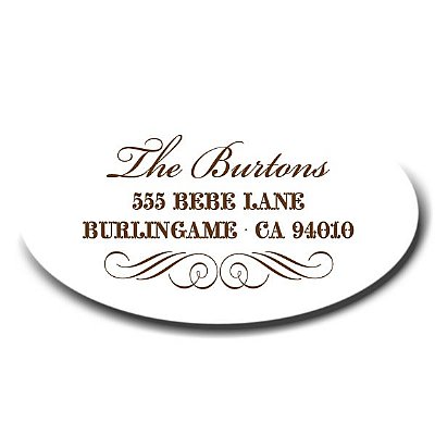 French Parlour Address Labels (chocolate)