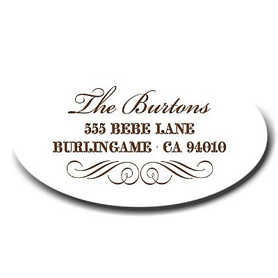 French Parlour Address Labels (black)