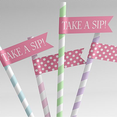  Bunny Garden Take a Sip Straw & Pennant Kit